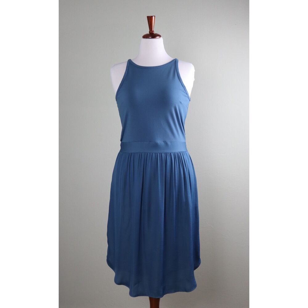 ANN TAYLOR LOFT NWT $99 Mixed Materials Bow Belted Tank Dress Size 10 Petite